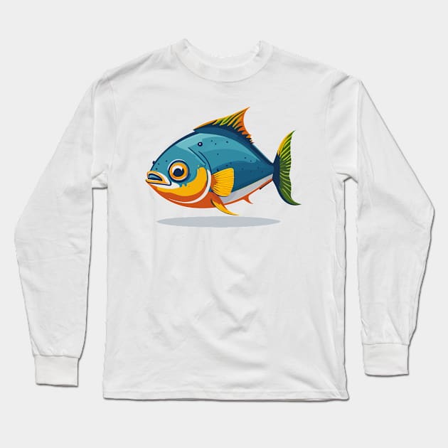 Cute Tuna Fish Long Sleeve T-Shirt by SpriteGuy95